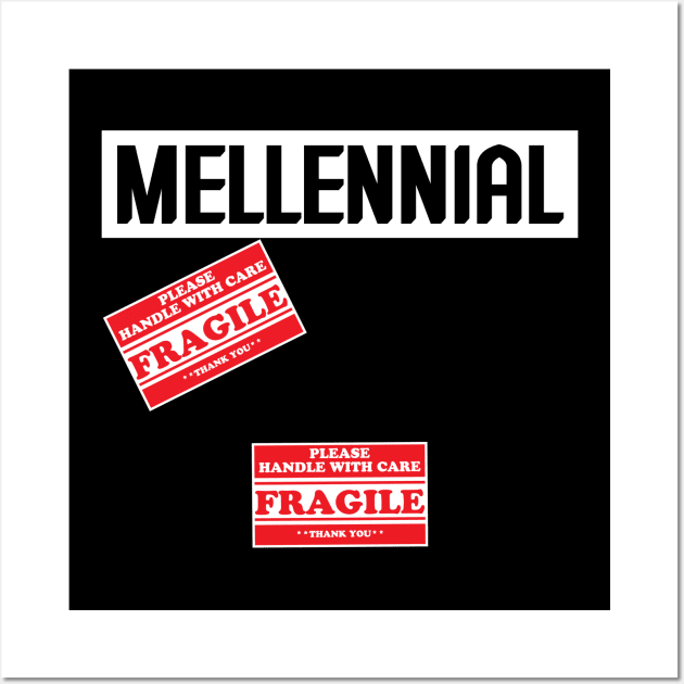 Millennial Fragile Funny Halloween Wall Art by NiceTeeBroo